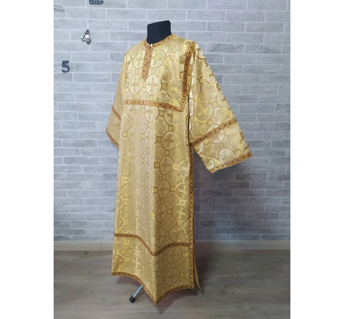 Gold Altar Server Reader Robe - Stikharion - Surplice - Rochet - Alb costume