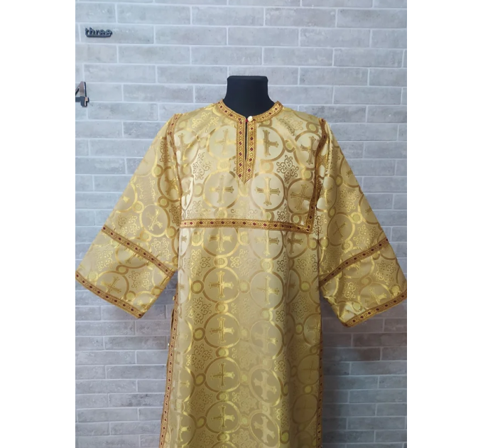 Gold Altar Server Reader Robe - Stikharion - Surplice - Rochet - Alb costume