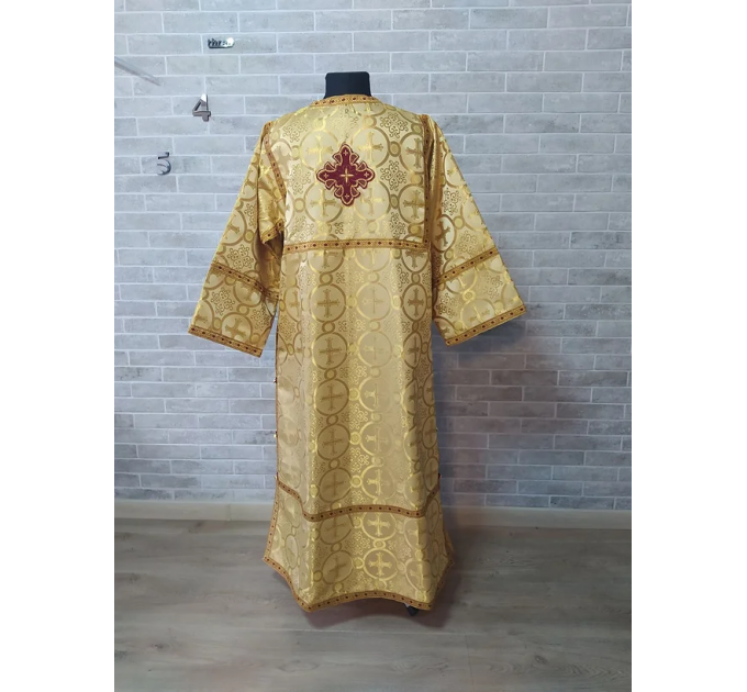 Gold Altar Server Reader Robe - Stikharion - Surplice - Rochet - Alb costume