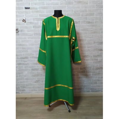 Green Altar Server Reader Robe in gabardine - Stikharion - Surplice - Rochet