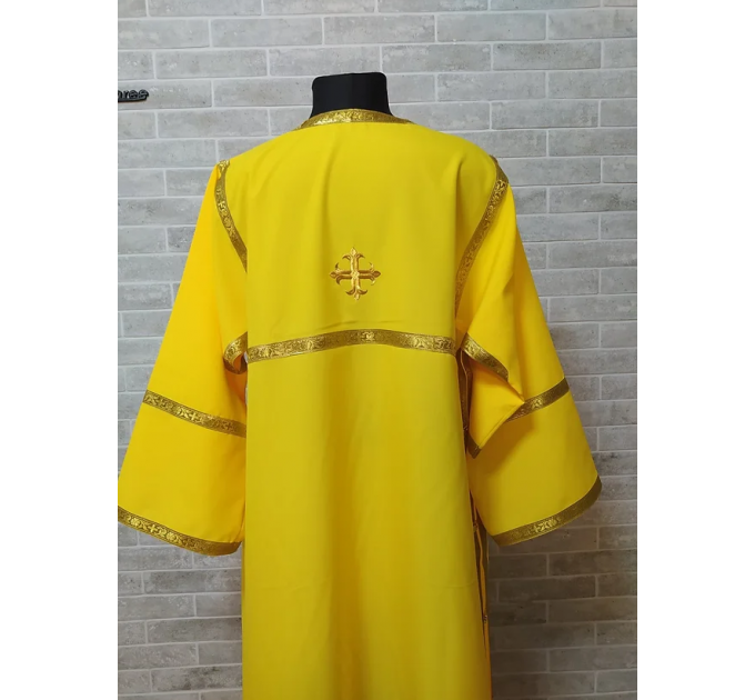 Green Altar Server Reader Robe in gabardine - Stikharion - Surplice - Rochet