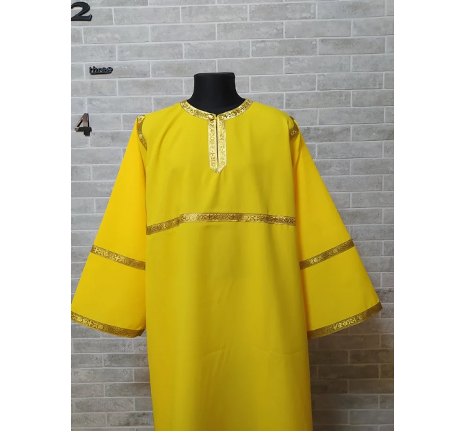 Green Altar Server Reader Robe in gabardine - Stikharion - Surplice - Rochet