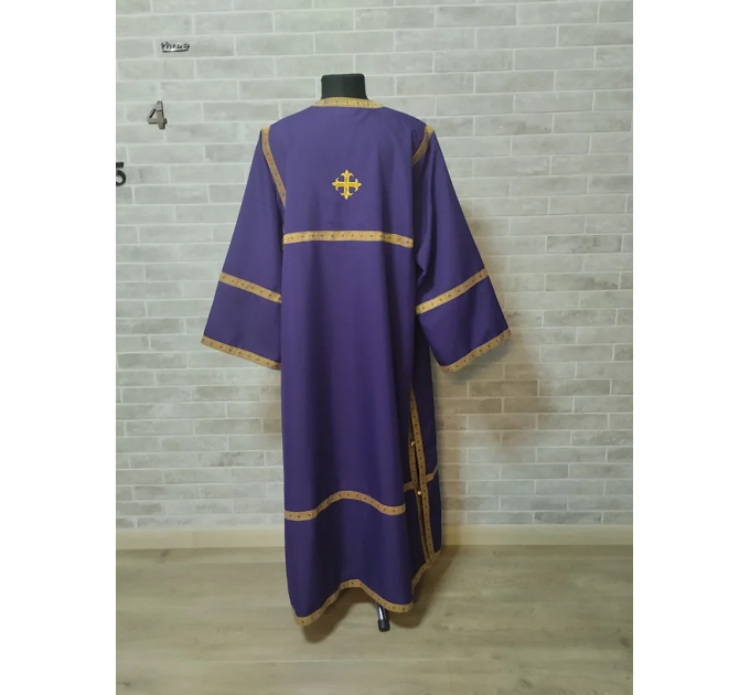 Green Altar Server Reader Robe in gabardine - Stikharion - Surplice - Rochet