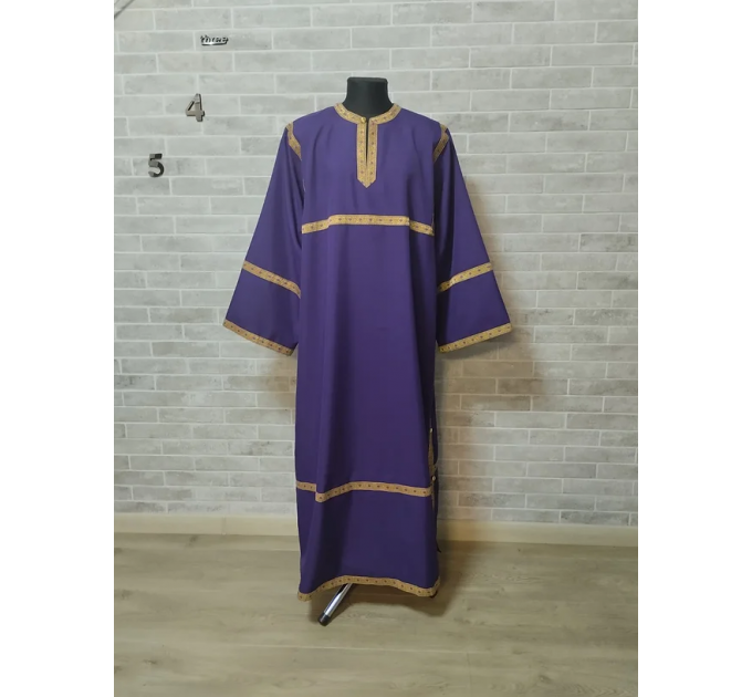 Green Altar Server Reader Robe in gabardine - Stikharion - Surplice - Rochet