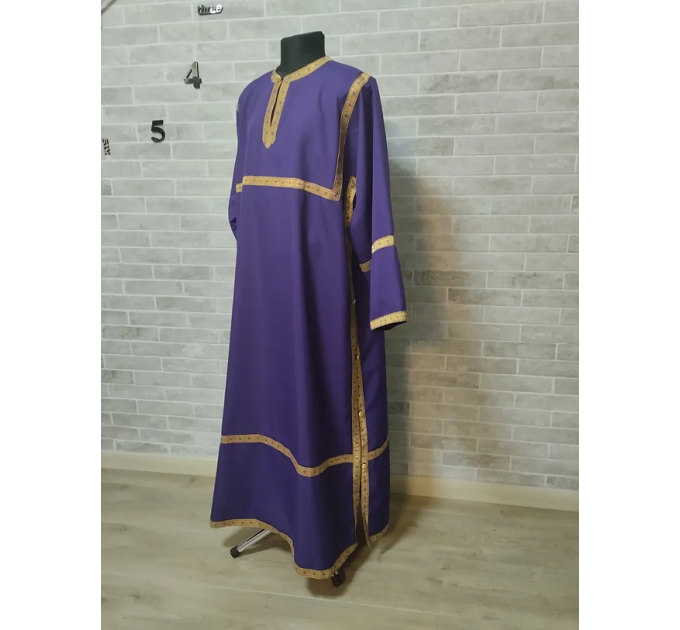 Green Altar Server Reader Robe in gabardine - Stikharion - Surplice - Rochet