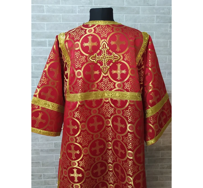 Red Altar Server Reader Robe - Stikharion - Surplice - Rochet - Alb