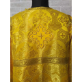 Yellow brocade Altar Server Reader Robe - Stikharion - Surplice - Rochet - Alb