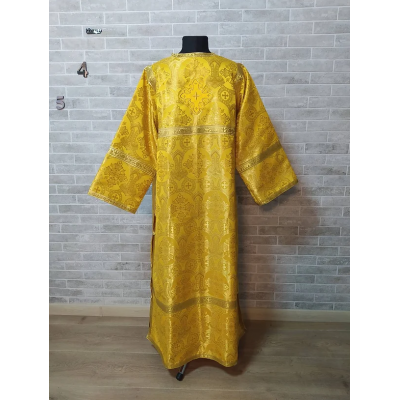 Yellow brocade Altar Server Reader Robe - Stikharion - Surplice - Rochet - Alb