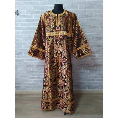 Maroon and black Altar Server Reader Robe - Stikharion - Surplice - Rochet - Alb