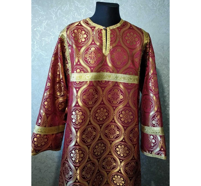 Altar Server Reader Red Robe - Stikharion - Surplice - Rochet - Alb