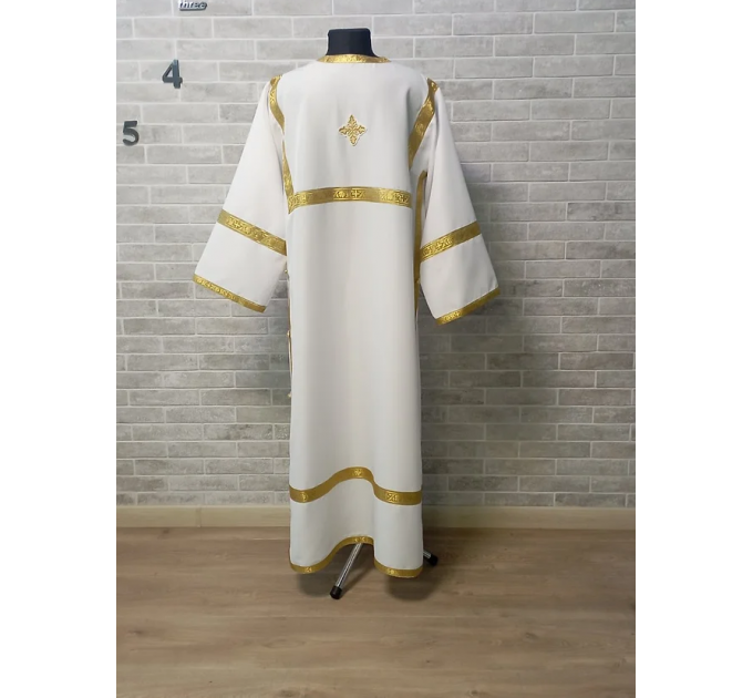 Altar Server Reader Robe in gabardine - Stikharion - Surplice - Rochet - Alb