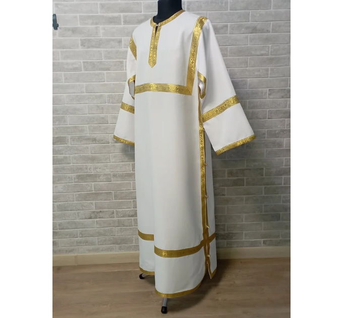 Altar Server Reader Robe in gabardine - Stikharion - Surplice - Rochet - Alb