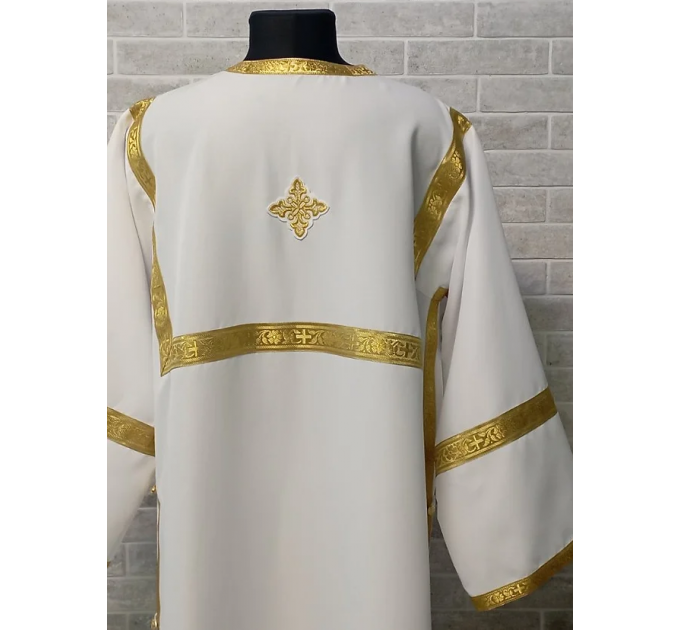 Altar Server Reader Robe in gabardine - Stikharion - Surplice - Rochet - Alb