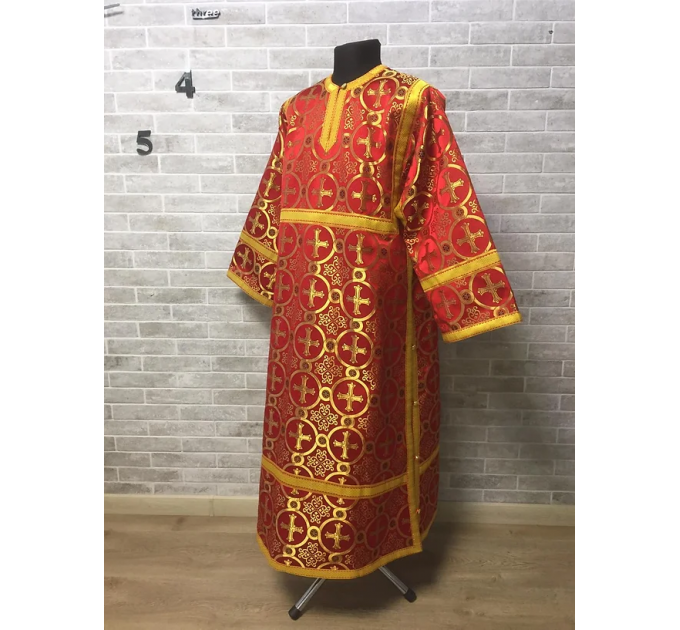 Red Altar Server Reader Robe - Stikharion - Surplice - Rochet - Alb