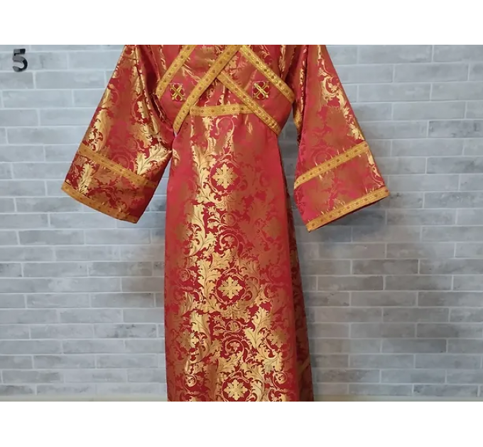 Red-gold subdeacon's alb - Vestment - Orthodox subdeacon's sticharion