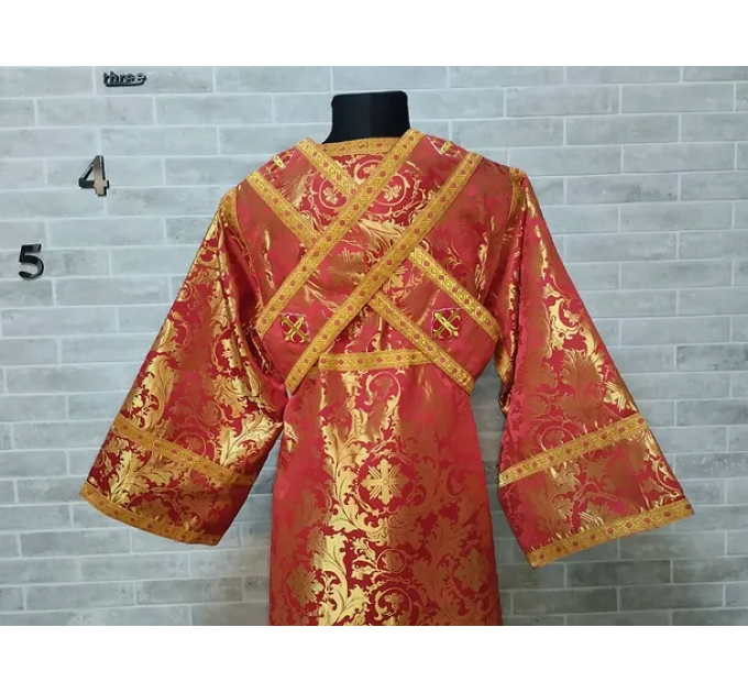 Red-gold subdeacon's alb - Vestment - Orthodox subdeacon's sticharion