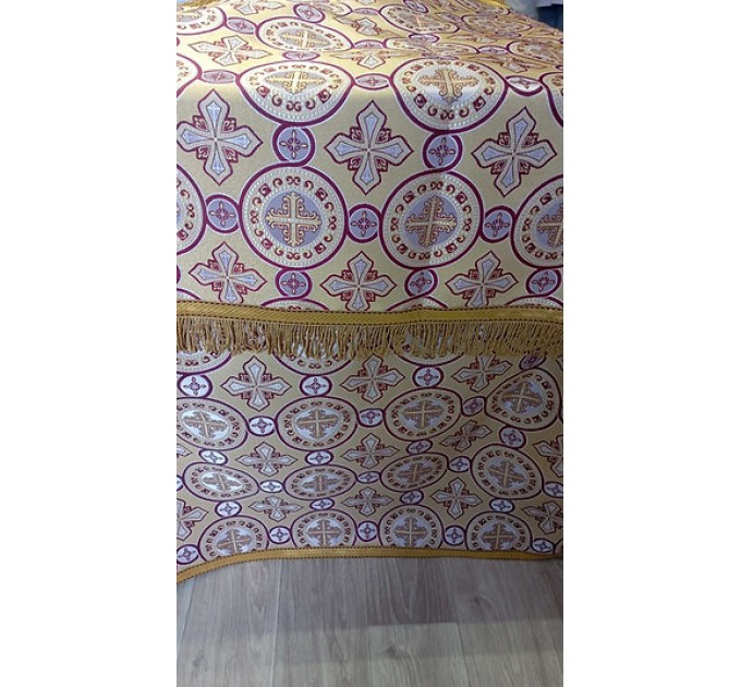 Church covers in gold brocade 