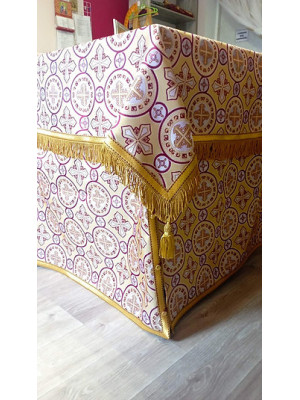 Church covers in gold brocade - Metllic rich brocade churh altar covers