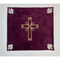 Embroidered gospel velvet cover - Gospel vestment with cross - Gospel Cape