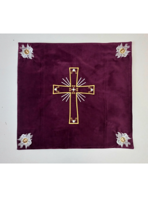 Embroidered gospel velvet cover - Gospel vestment with cross - Gospel Cape