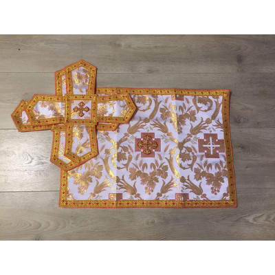 In stock! Orthodox Chalice Covers in greek brocade - Aer and chalice veil set