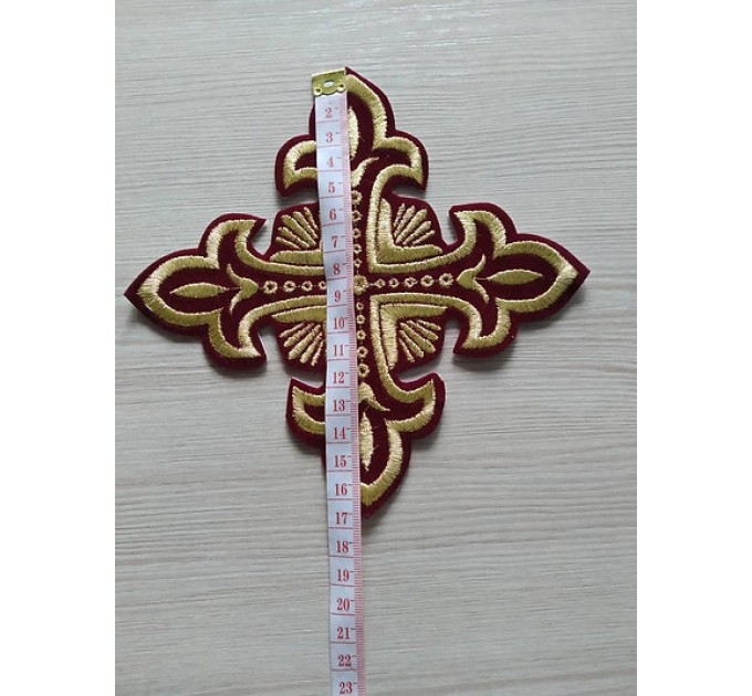 Orthodox Set of 17 embroidered crosses for Orthodox vestments