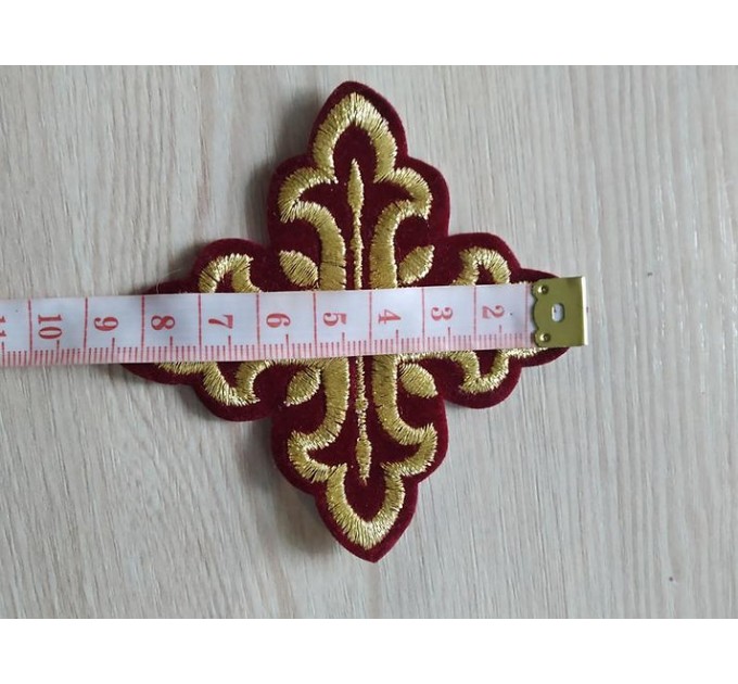 Orthodox Set of 17 embroidered crosses for Orthodox vestments