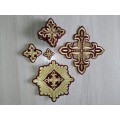 Orthodox Set of 17 embroidered crosses for Orthodox vestments