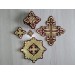 Orthodox Set of 17 embroidered crosses for Orthodox vestments