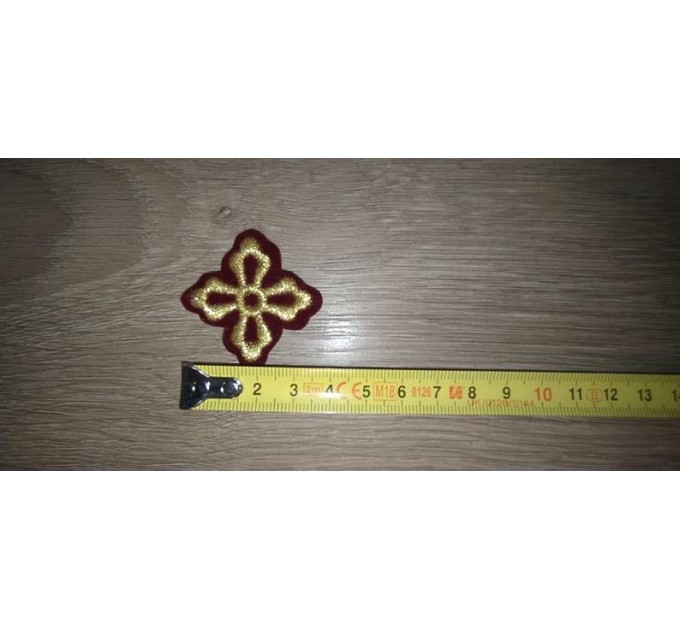 Orthodox Set of 18 embroidered crosses for Orthodox vestments crosses for sewing