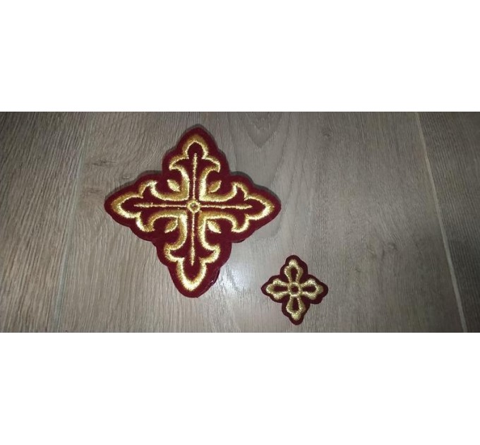 Orthodox Set of 18 embroidered crosses for Orthodox vestments crosses for sewing