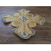 Set of 14 embroidered crosses for vestments with stones