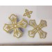 Set of 14 embroidered crosses for vestments with stones