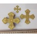 Set of 14 embroidered crosses for vestments with stones