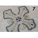 Set of 14 embroidered crosses for vestments with stones