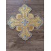 Set of 14 embroidered crosses for vestments with stones