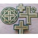 Set of 17 embroidered crosses for Priest's vestment