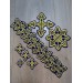 Orthodox set of 17 embroidered crosses for Priest's vestments in greek style