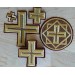 Set of 17 embroidered crosses for Priest's vestment