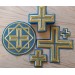 Set of 17 embroidered crosses for Priest's vestment