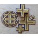 Set of 17 embroidered crosses for Priest's vestment