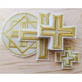 Set of 17 embroidered crosses for Priest's vestment