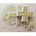 Set of 17 embroidered crosses for Priest's vestment