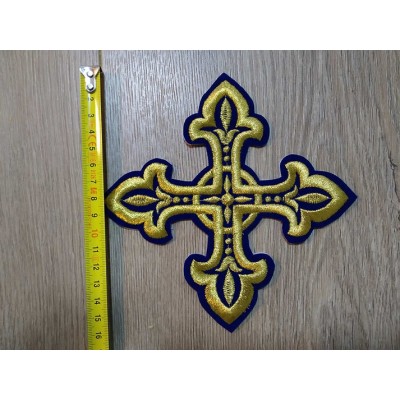 Orthodox set of 17 embroidered crosses for Priest's vestments in greek style