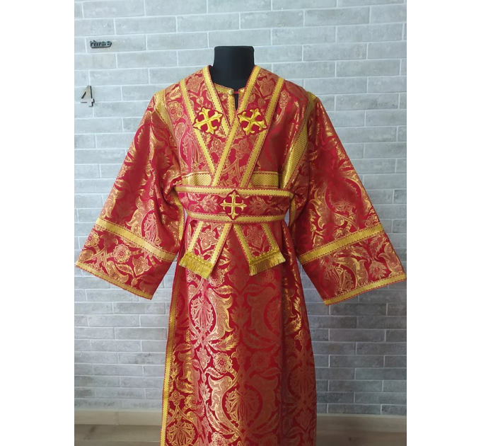 Red subdeacon's vestment - Orthodox Vestment for subdeacon - sticharion