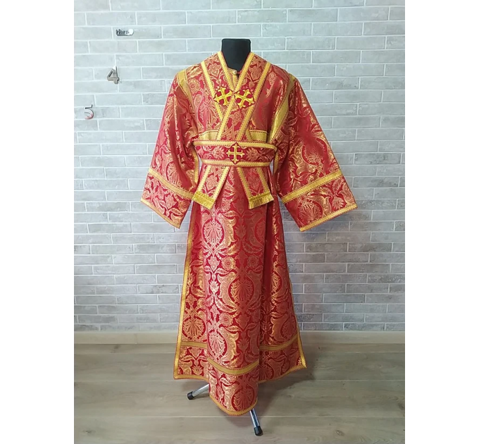 Red subdeacon's vestment - Orthodox Vestment for subdeacon - sticharion