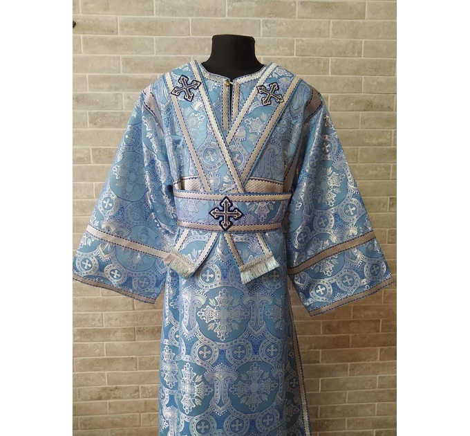 Light blue subdeacon's alb - Orthodox Vestment - Subdeacon's set of vestments