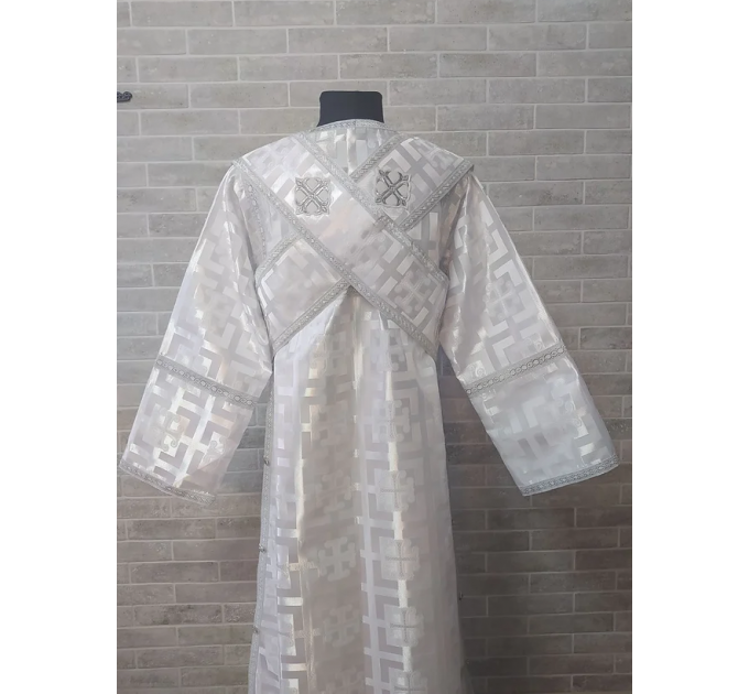 Subdeacon's white alb - Vestment - Orthodox subdeacon's set - Liturgical garment