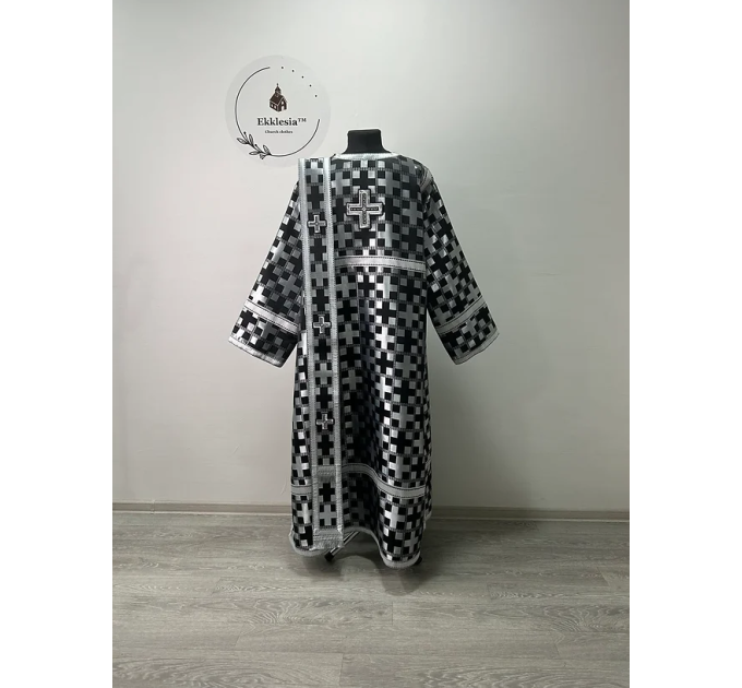 Black deacon's vestment set - Deacon's alb - Orthodox Vestment - Stichar, orar