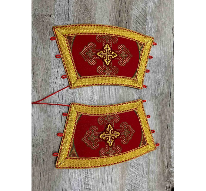 Orthodox vestment set - Sticharion and orar on church brocade fabric